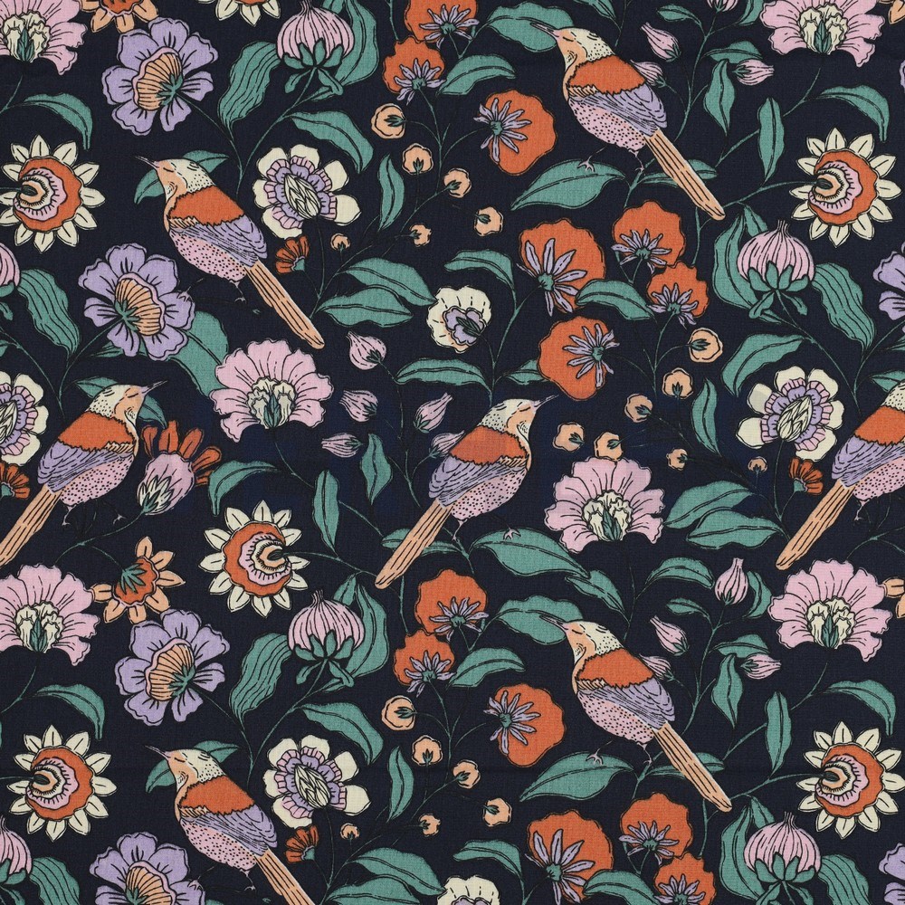 COATED COTTON FLOWERS NAVY (hover)