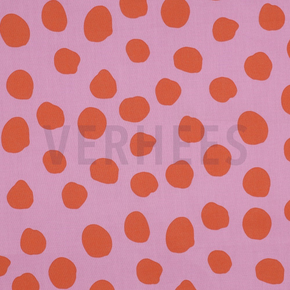 COATED COTTON DOTS AND STRIPES PINK (hover)