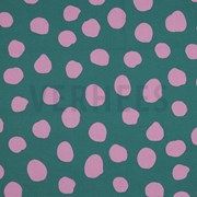 COATED COTTON DOTS AND STRIPES PETROL (thumbnail)