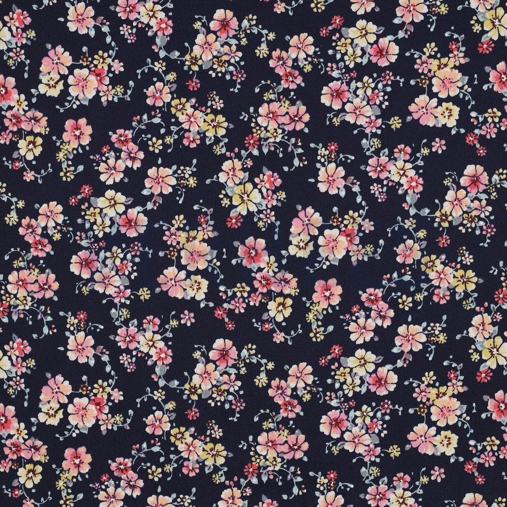 COATED COTTON FLOWERS NAVY