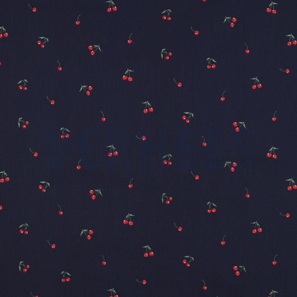 COATED COTTON CHERRY NAVY (hover)