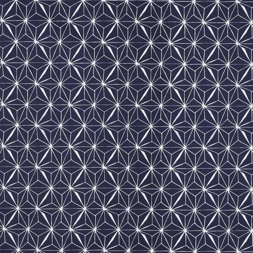 COATED COTTON ABSTRACT NAVY (hover)