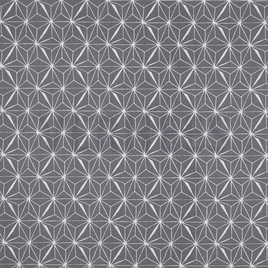 COATED COTTON ABSTRACT ROCK GREY