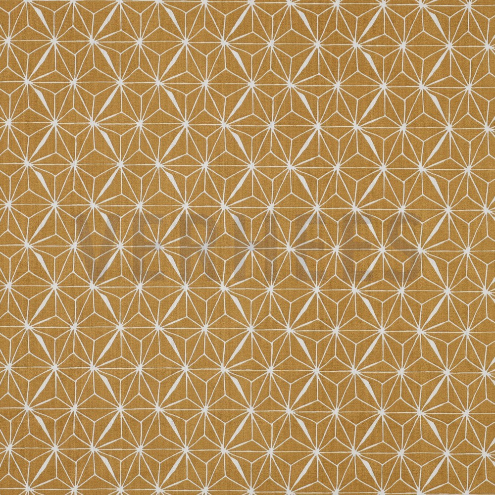 COATED COTTON ABSTRACT OCHRE
