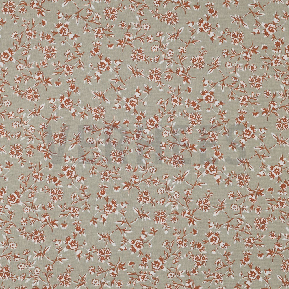 COATED COTTON SMALL FLOWERS BEIGE (hover)