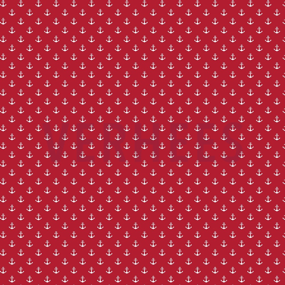 COATED COTTON PETIT ANCHOR RED (hover)