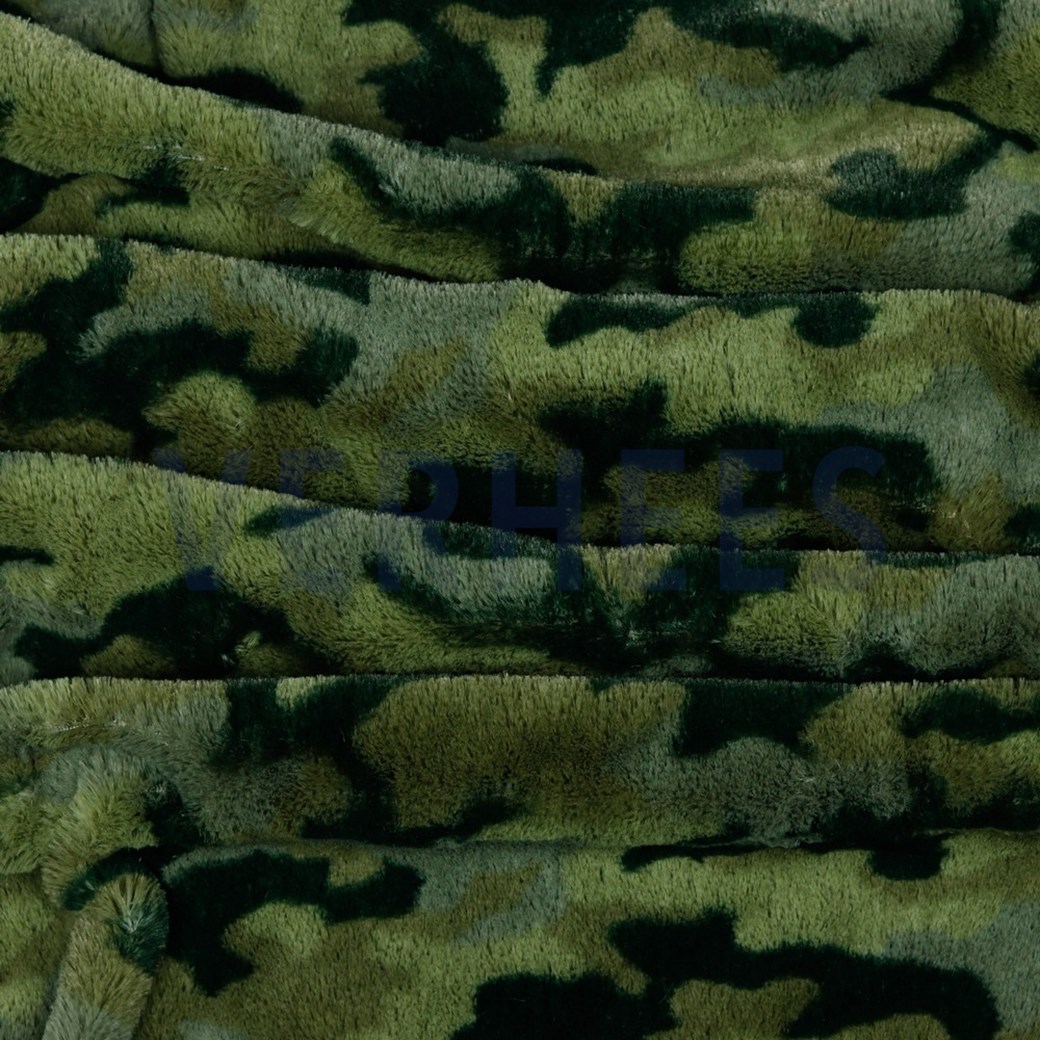 FAUX FUR CAMOUFLAGE ARMY GREEN #2