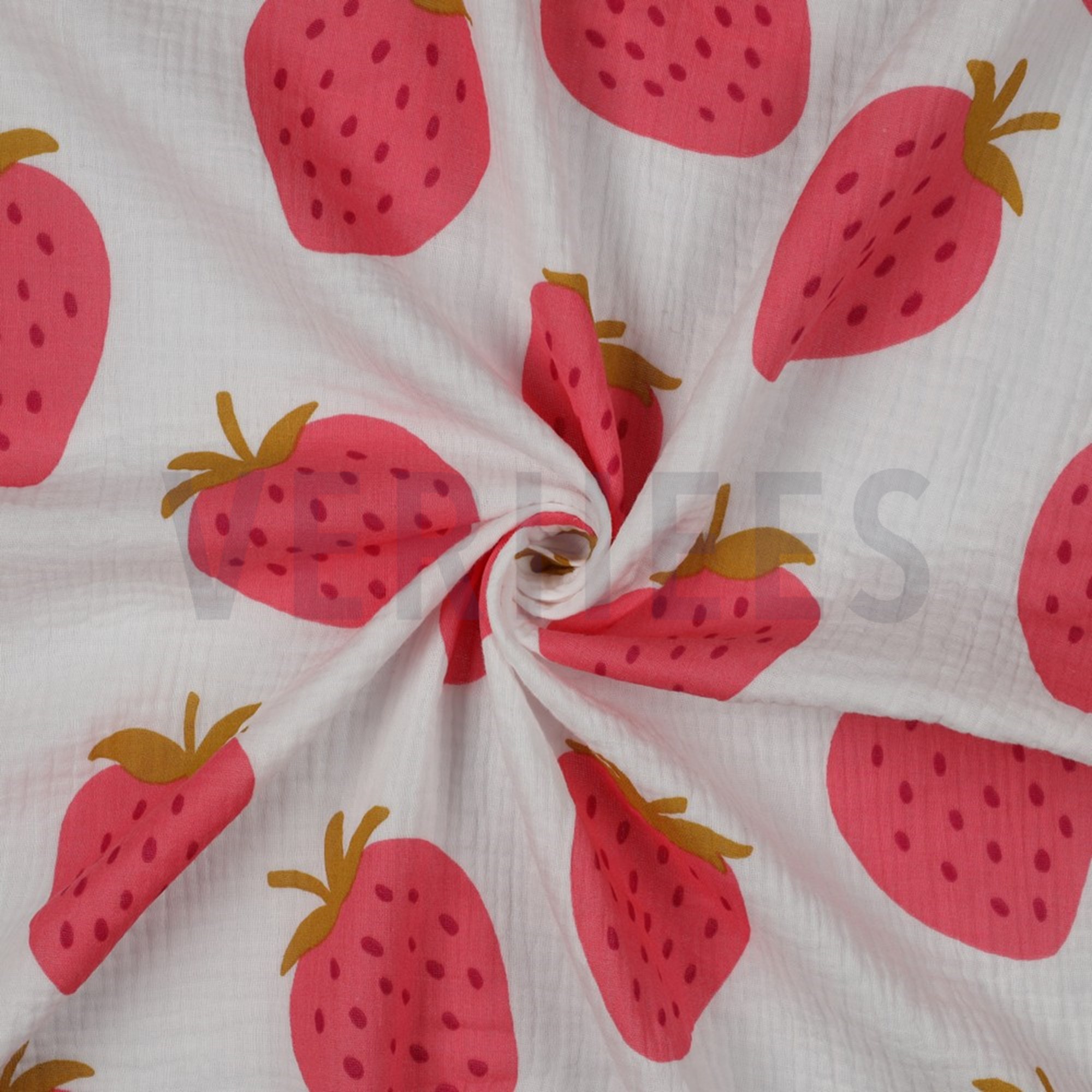 DOUBLE GAUZE STRAWBERRIES OFF-WHITE (high resolution) #2