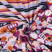 JERSEY PATCHES AND STRIPES FUCHSIA (thumbnail) #2