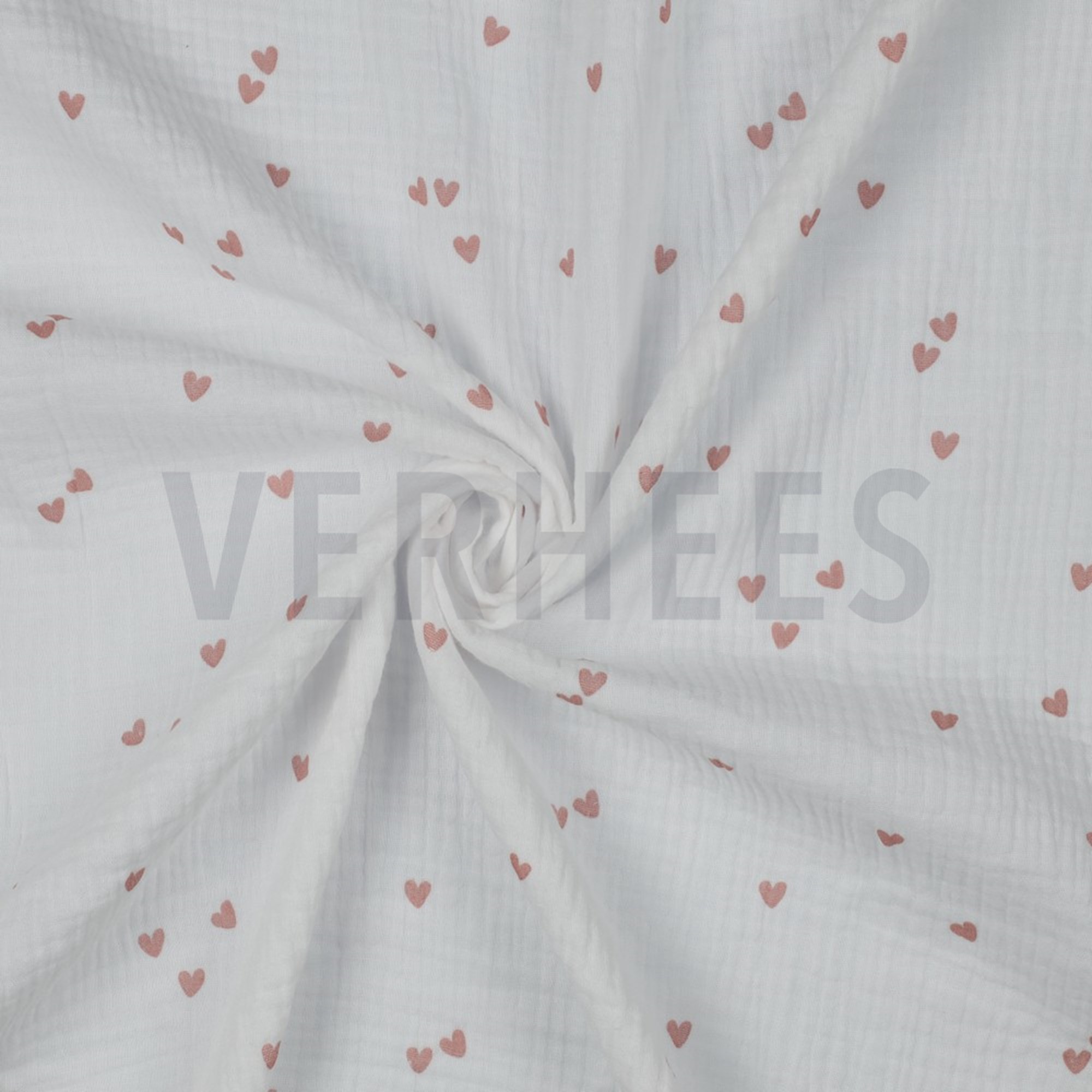 DOUBLE GAUZE SMALL HEARTS WHITE (high resolution) #2