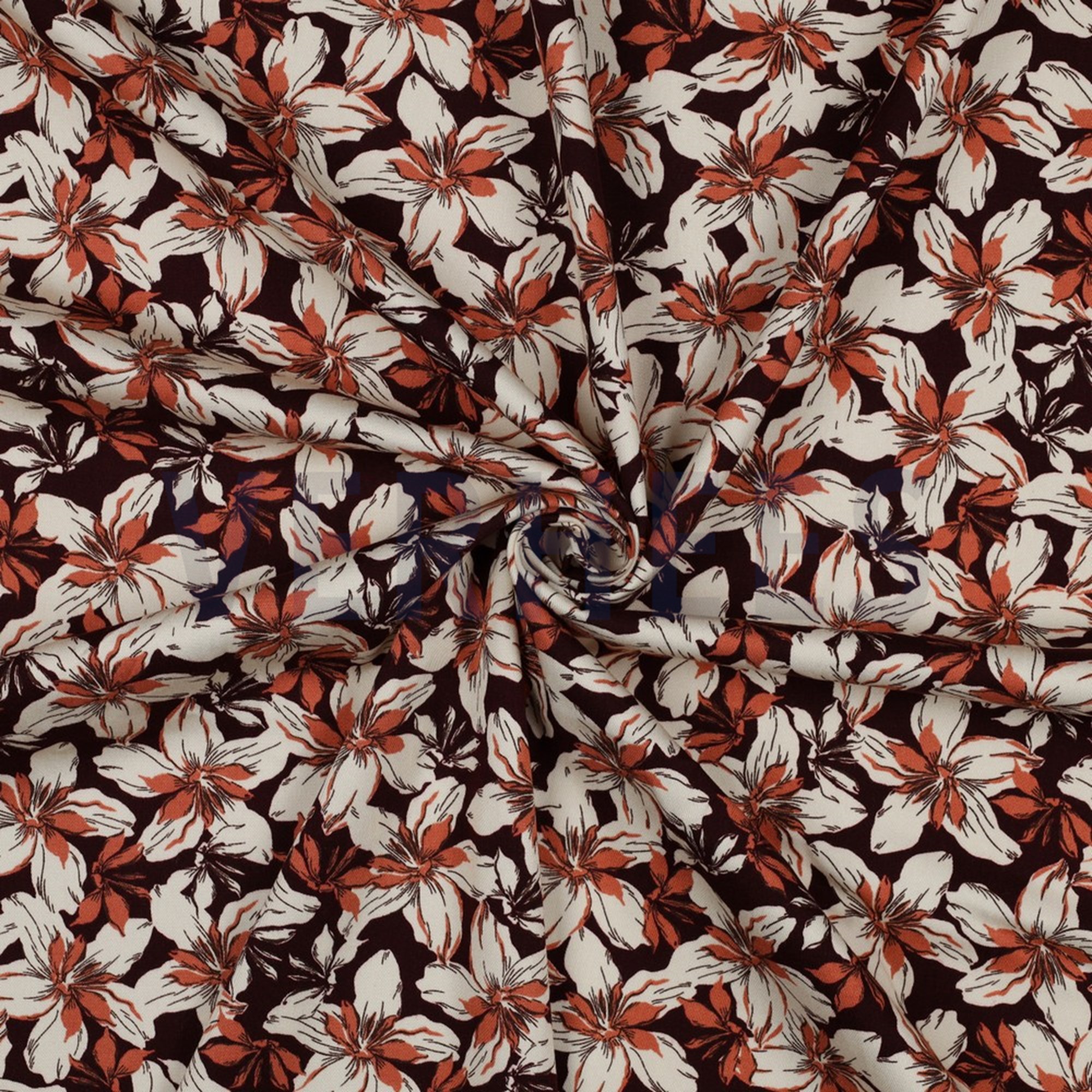 ROSELLA STRETCH FLOWERS BORDEAUX (high resolution) #2