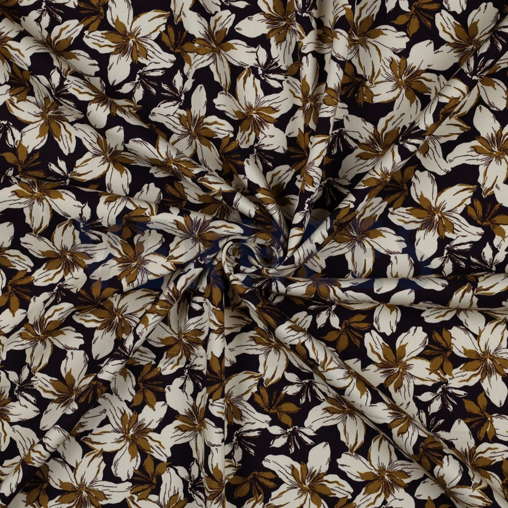 ROSELLA STRETCH FLOWERS DARK PURPLE (high resolution) #2