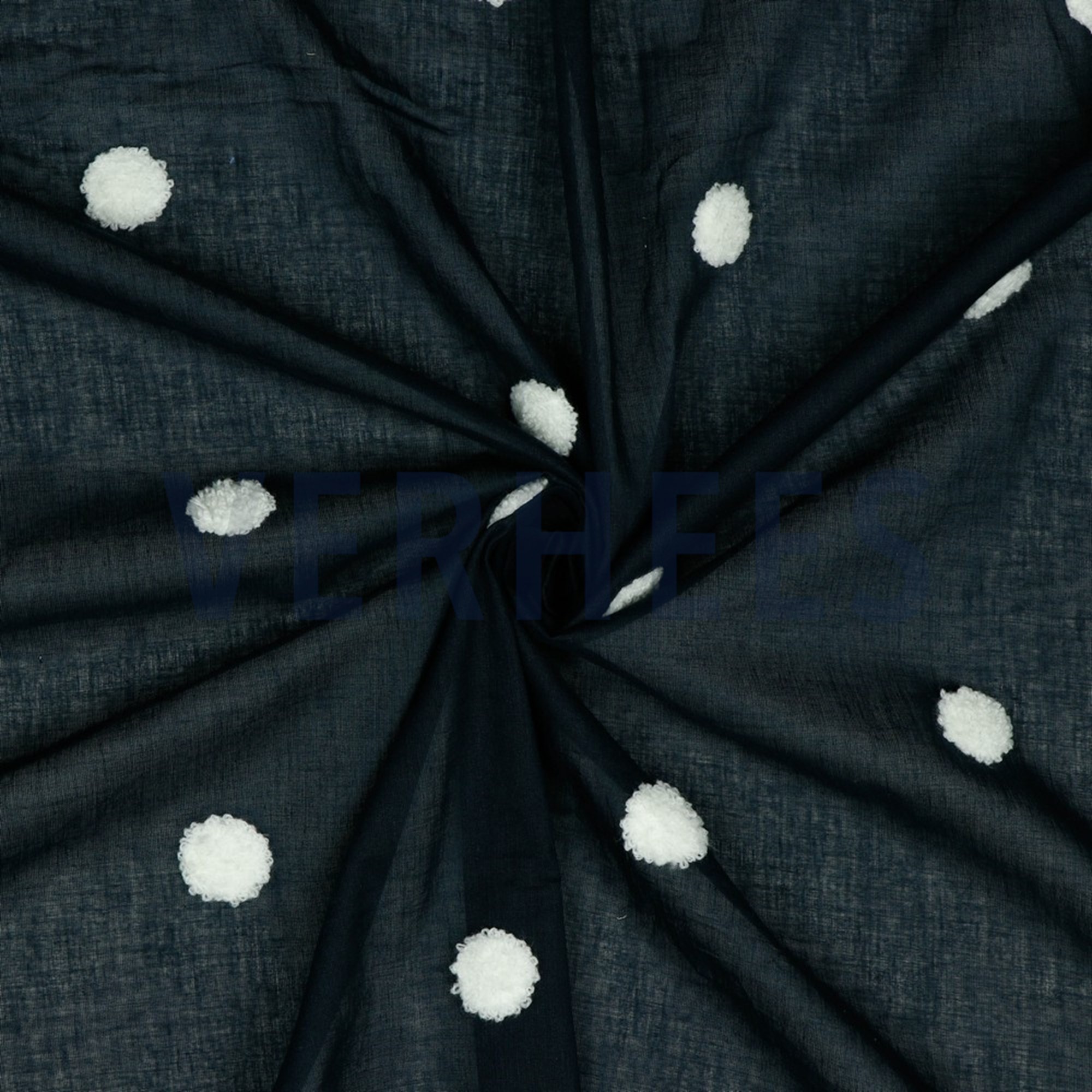COTTON VOILE DOTS NAVY / WHITE (high resolution) #2