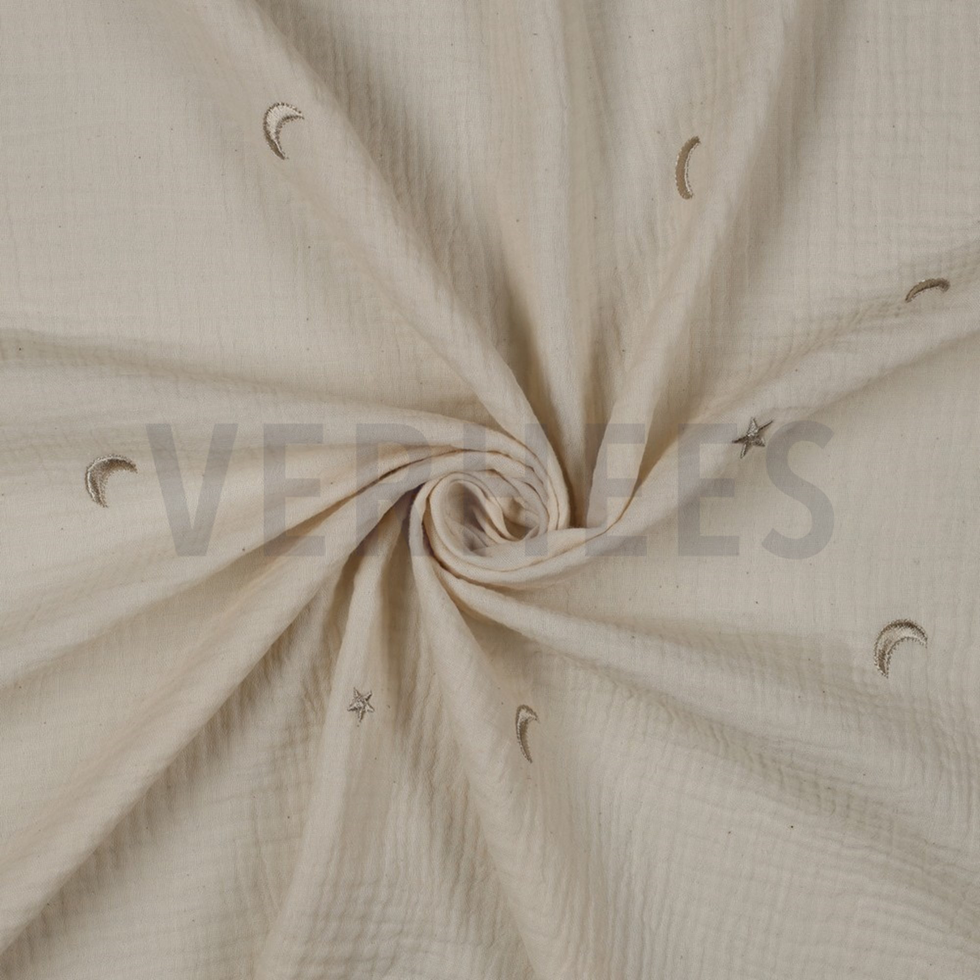 DOUBLE GAUZE EMBROIDERY STARS NATURAL (high resolution) #2