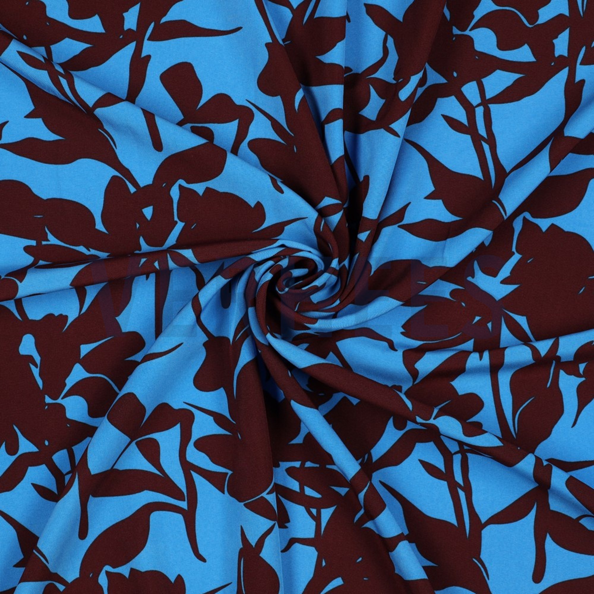 MAGNOLIA STRETCH GRAPHIC BROWN / BLUE (high resolution) #2