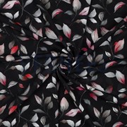VISCOSE POPLIN STRETCH DIGITAL FLOWERS BLACK (thumbnail) #2