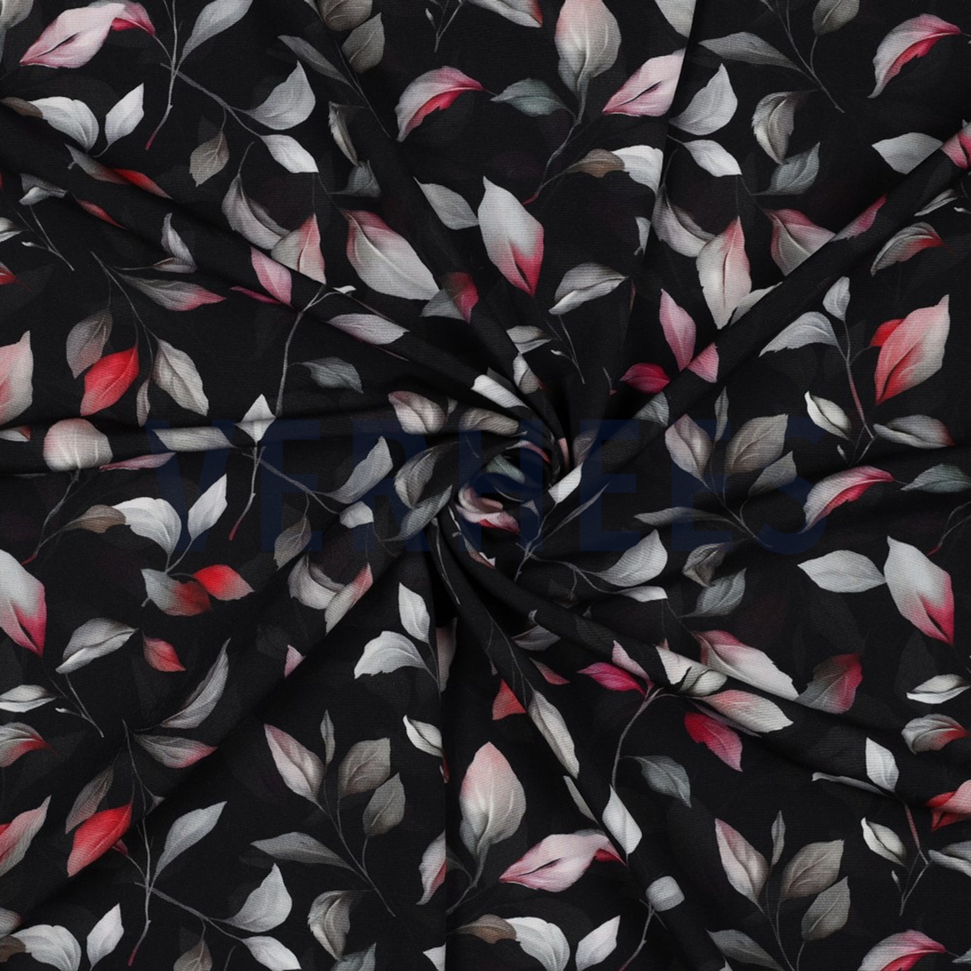 VISCOSE POPLIN STRETCH DIGITAL FLOWERS BLACK (high resolution) #2