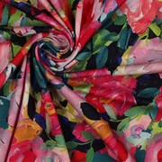 VISCOSE JERSEY DIGITAL FLOWERS PINK (thumbnail) #2