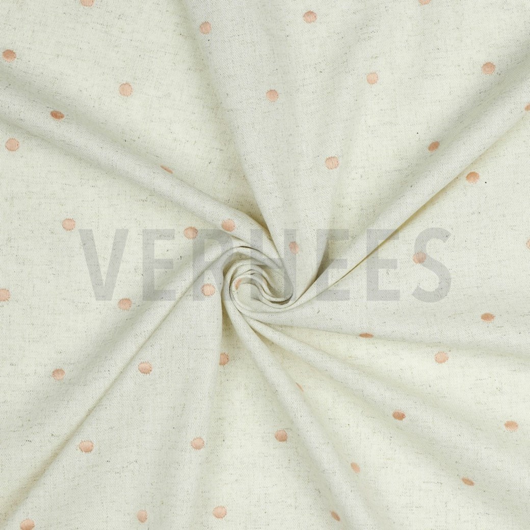 LINEN VISCOSE EMBROIDERY ROSE #2