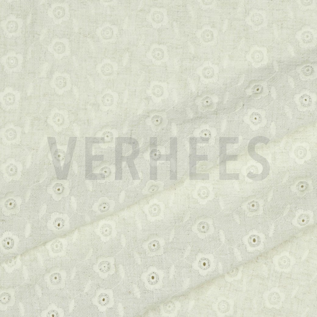 LINEN VISCOSE EMBROIDERY NATURAL #2