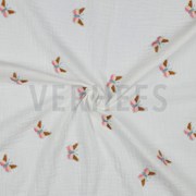DOUBLE GAUZE EMBROIDERY BUTTERFLY OFF-WHITE (thumbnail) #2