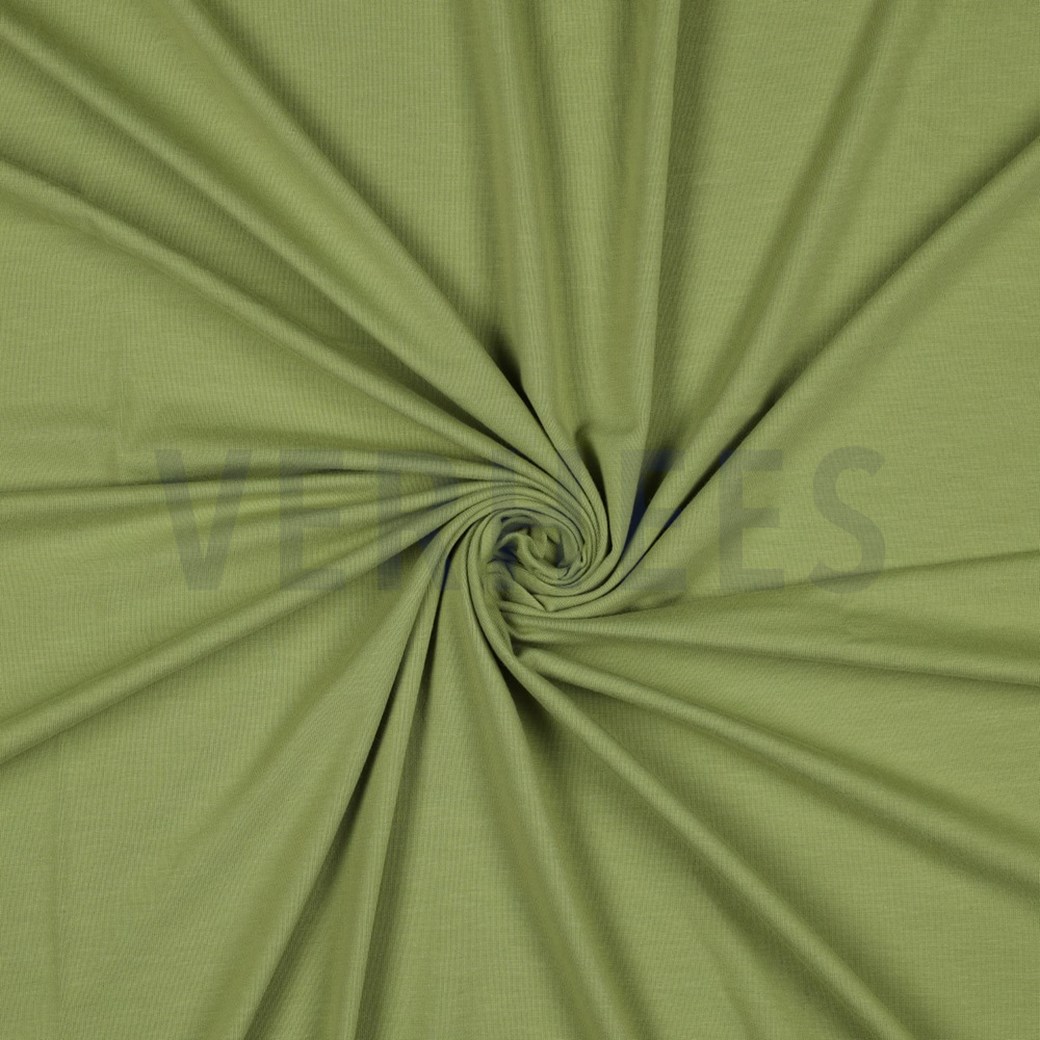 BAMBOO COTTON JERSEY OLD LIME #2