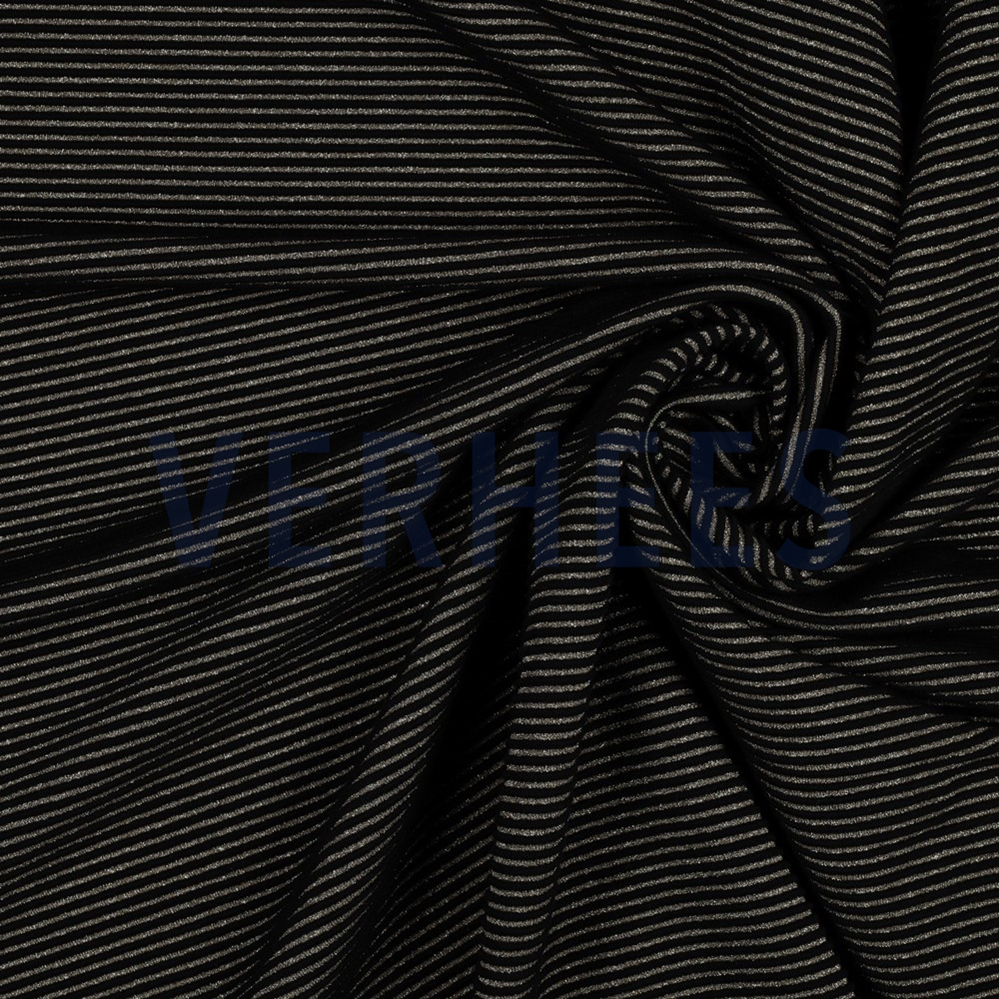 KNITTED JACQUARD LUREX STRIPE BLACK  (high resolution) #2