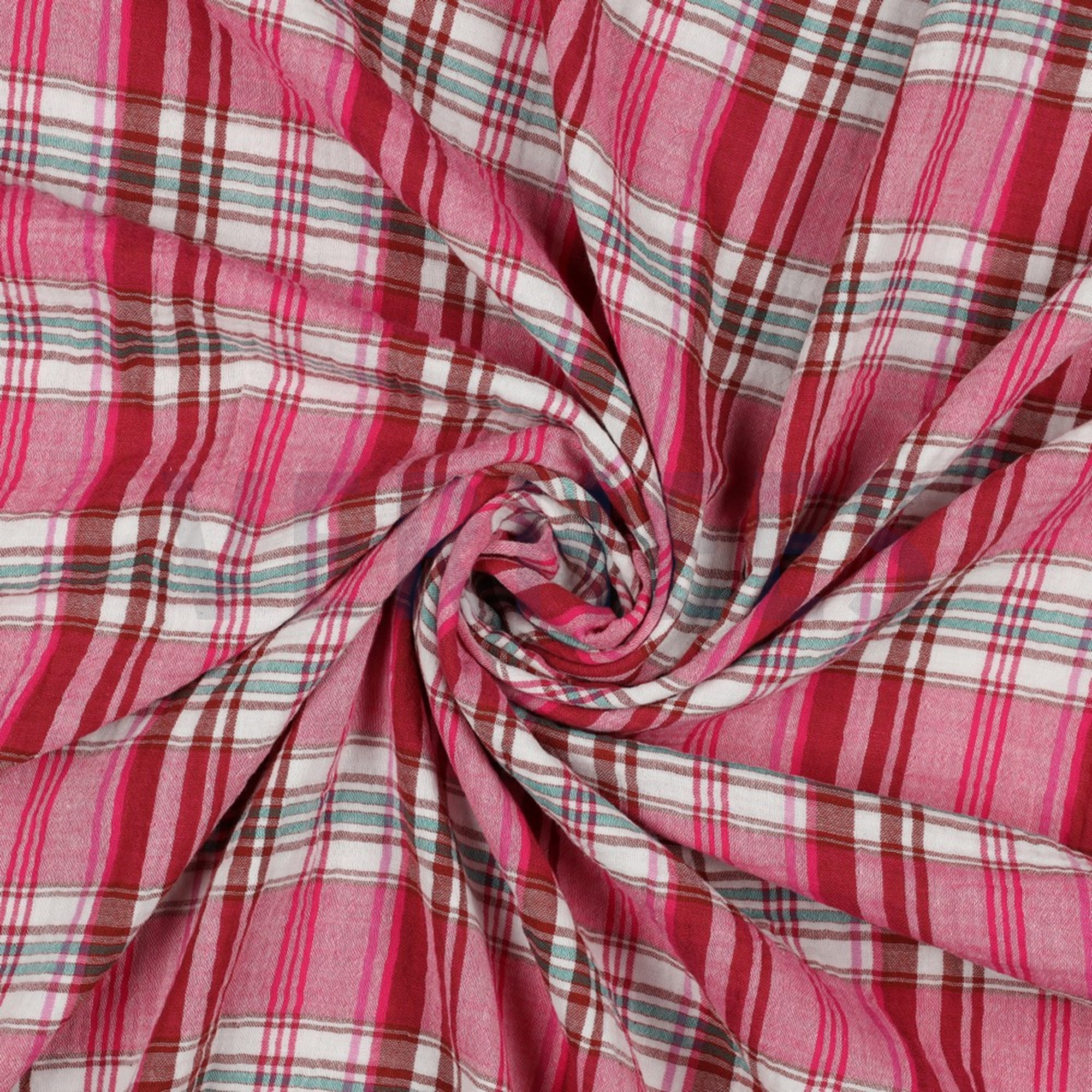 DOUBLE SIDED DOUBLE GAUZE CHECKS PINK CHECK (high resolution) #2
