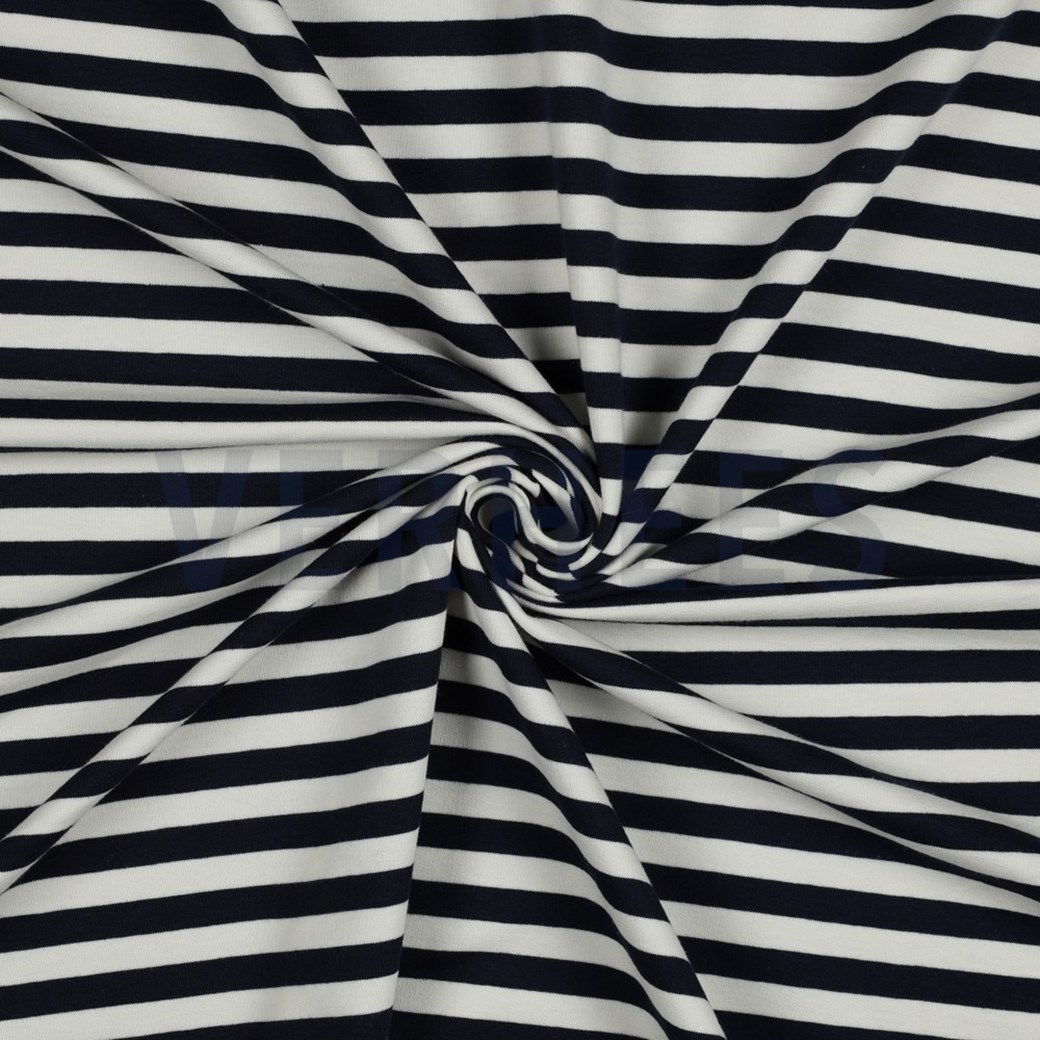 FRENCH TERRY YARN DYED STRIPES NAVY / OFF WHITE #2