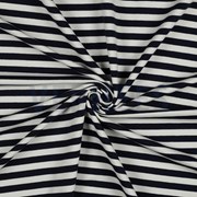 FRENCH TERRY YARN DYED STRIPES NAVY / OFF WHITE (thumbnail) #2