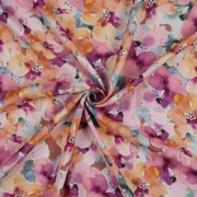VISCOSE LUREX DIGITAL FLOWERS PURPLE / ORANGE (thumbnail) #2