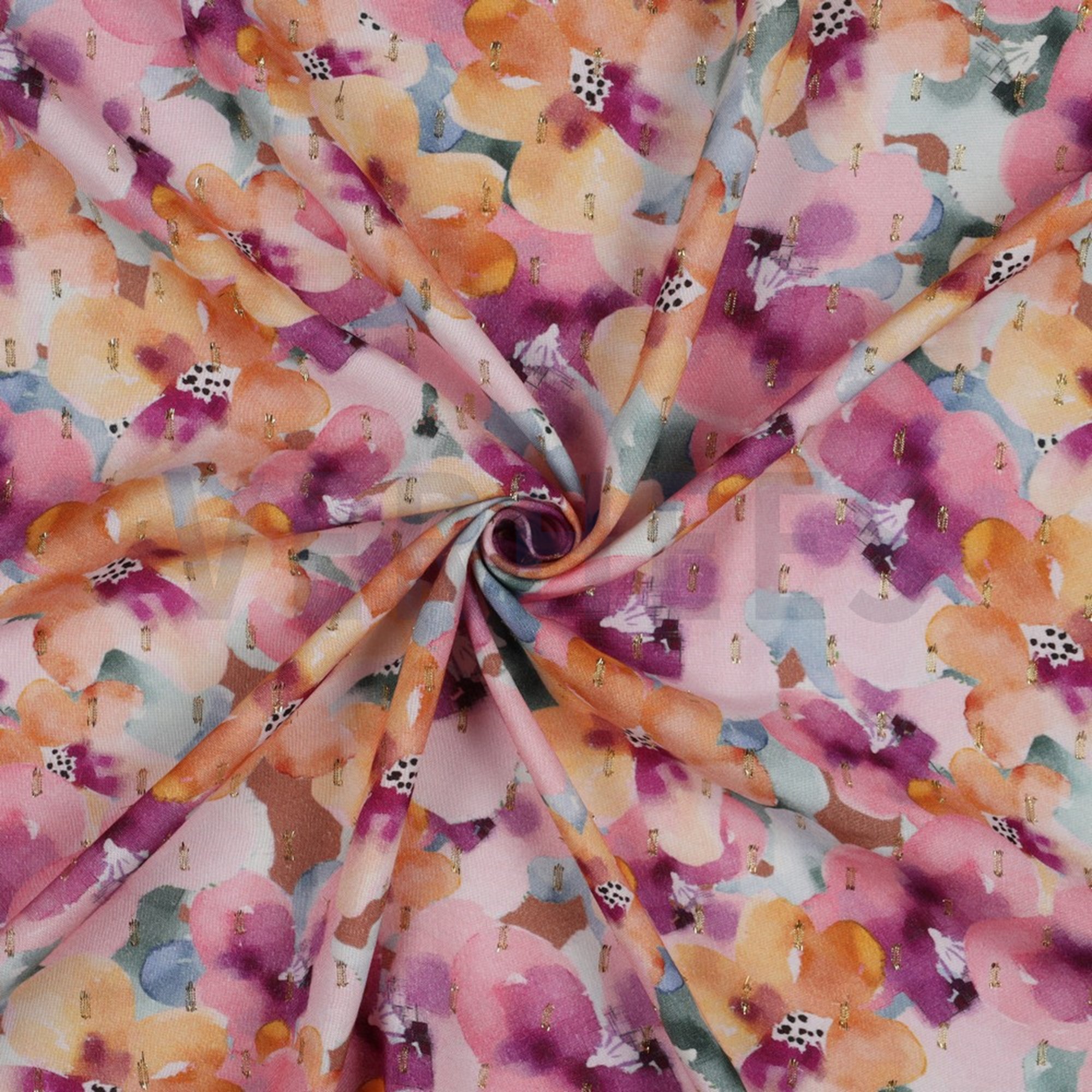 VISCOSE LUREX DIGITAL FLOWERS PURPLE / ORANGE (high resolution) #2