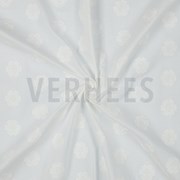 COTTON VOILE EMBROIDERY FLOWERS WHITE (thumbnail) #2