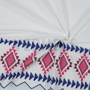 COTTON VOILE EMBROIDERY 1-SIDE WHITE / BLUE (thumbnail) #2
