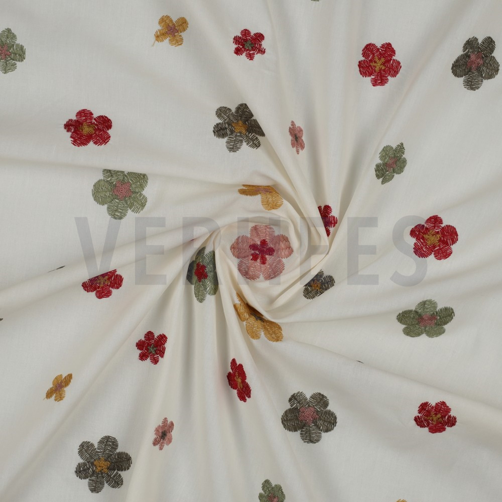 COTTON VOILE EMBROIDERY FLOWERS ECRU (high resolution) #2