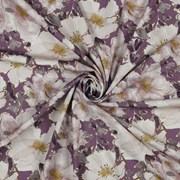 VISCOSE POPLIN STRETCH DIGITAL FLOWERS GRAPE (thumbnail) #2