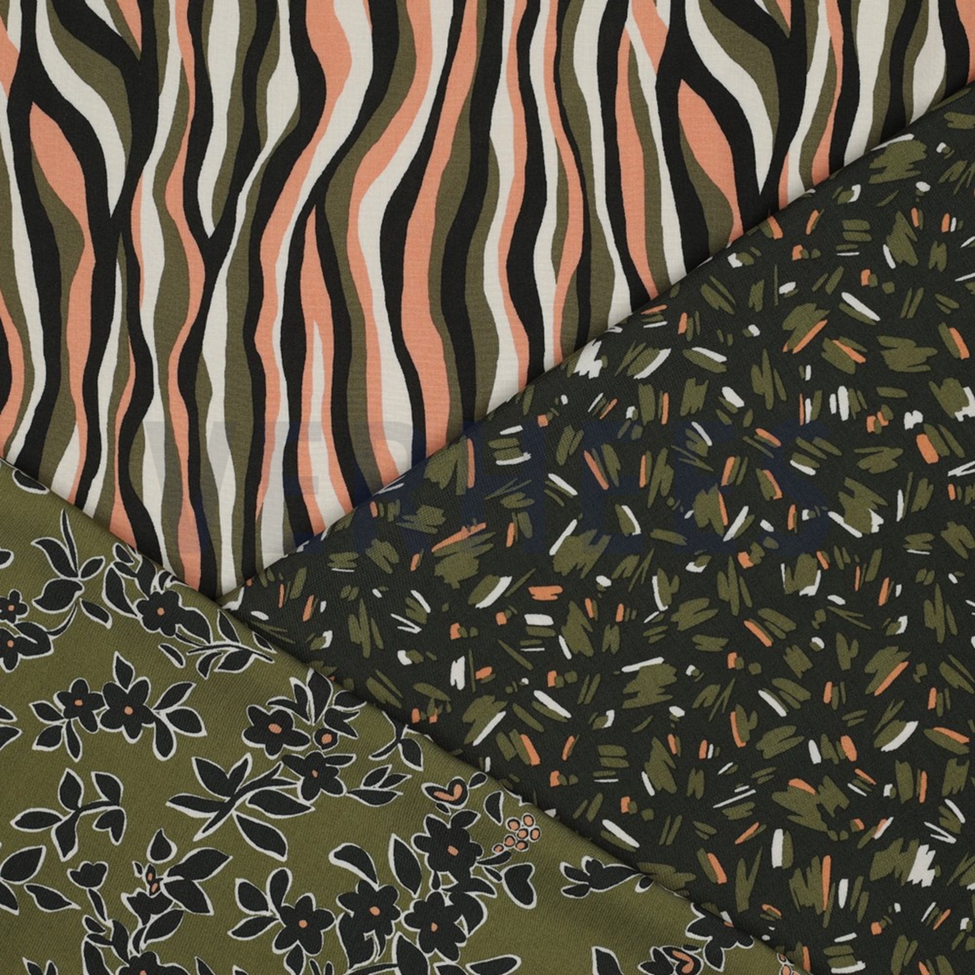 RADIANCE FLOWERS AND STRIPES ARMY GREEN (high resolution) #2
