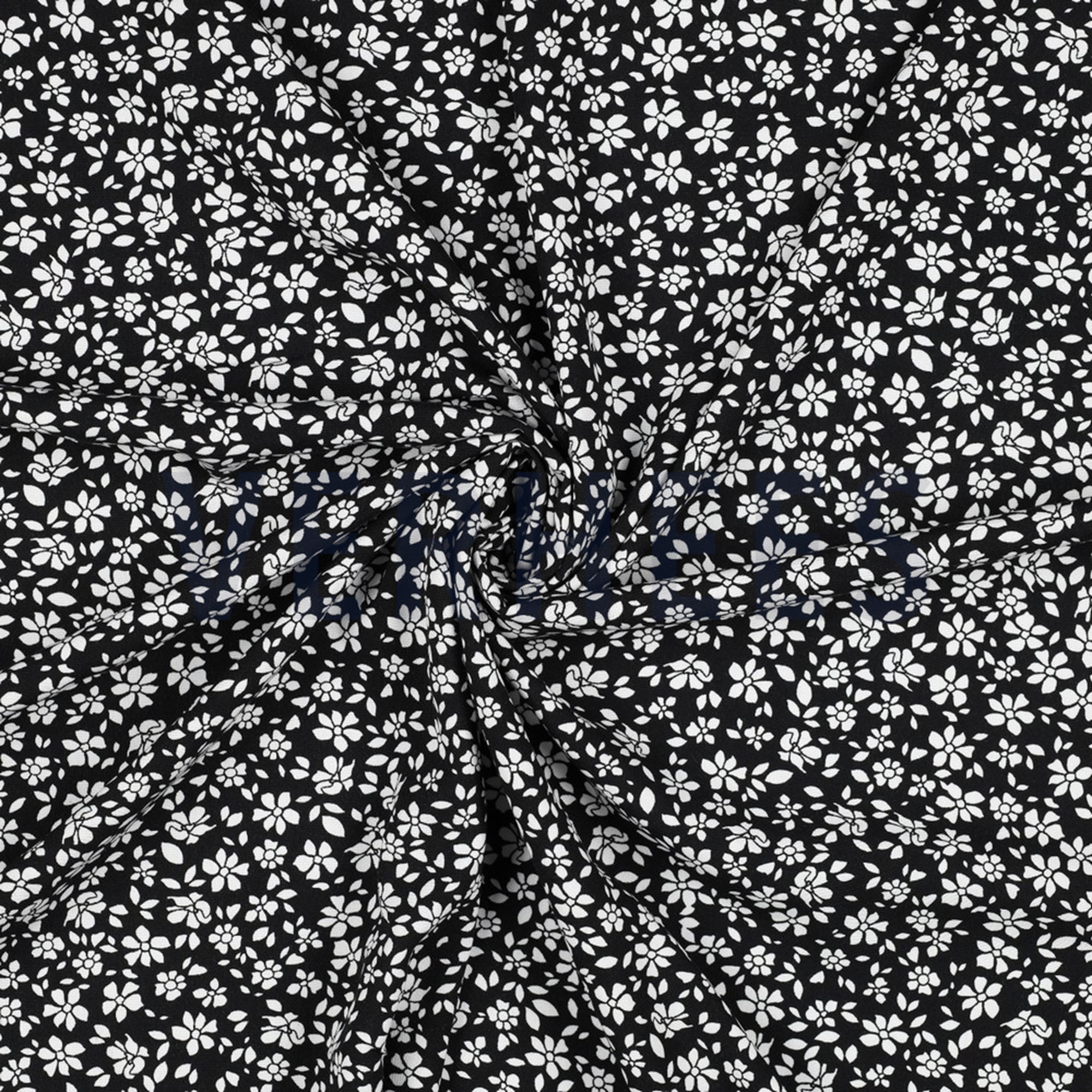 VISCOSE POPLIN STRETCH SMALL FLOWERS BLACK (high resolution) #2