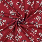 VISCOSE LUREX FLOWERS ROSSO RED (thumbnail) #2