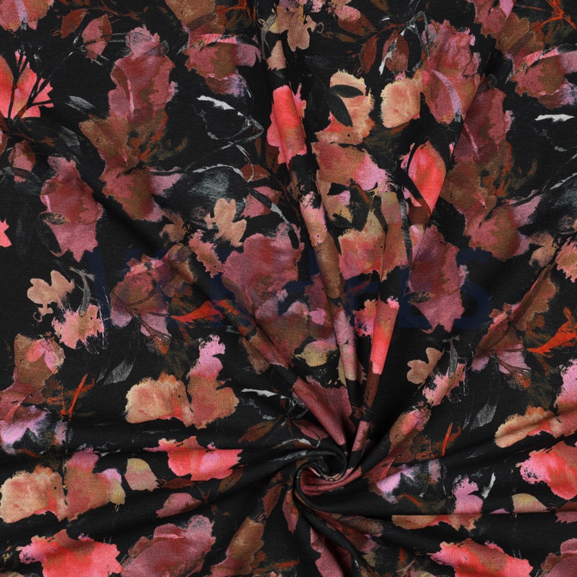 JERSEY DIGITAL FLOWERS BLACK (high resolution) #2