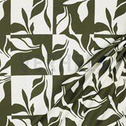 CANVAS ABSTRACT LEAVES FOREST GREEN (thumbnail) #2