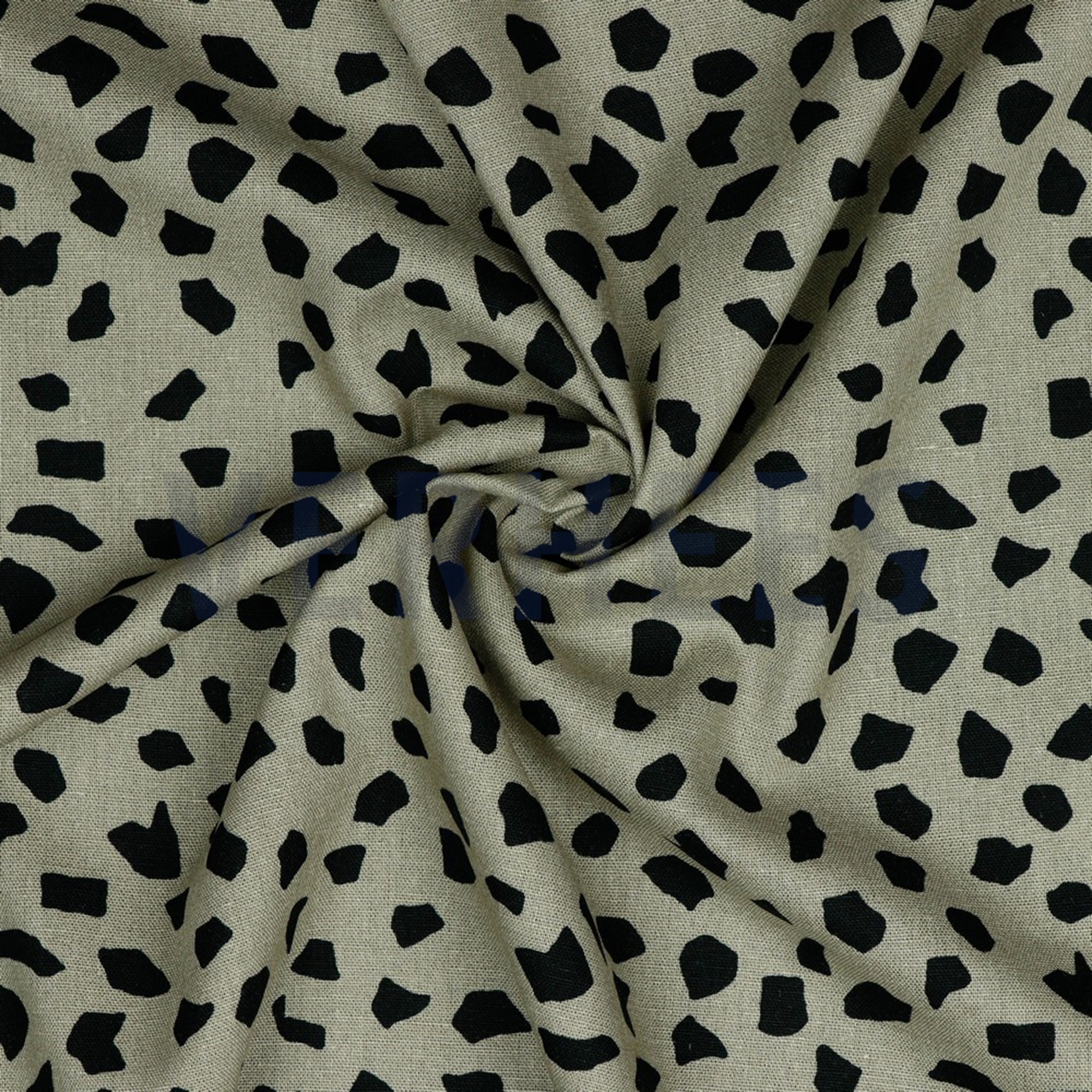 LINEN VISCOSE WASHED DOTS TAUPE (high resolution) #2