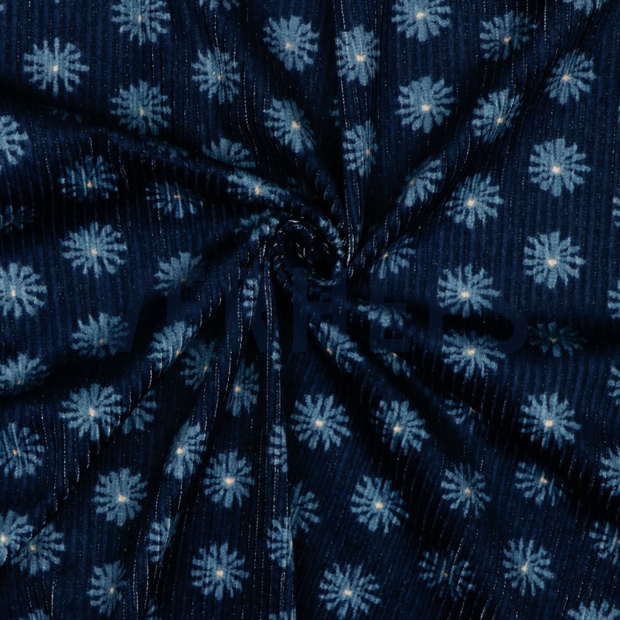 WASHED CORDUROY FLOWERS NAVY (high resolution) #2
