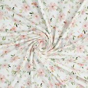 DOUBLE GAUZE DIGITAL FLOWERS WHITE (thumbnail) #2