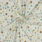 JERSEY MELANGE GLITTER SMALL FLOWERS ECRU MELANGE (thumbnail) #2