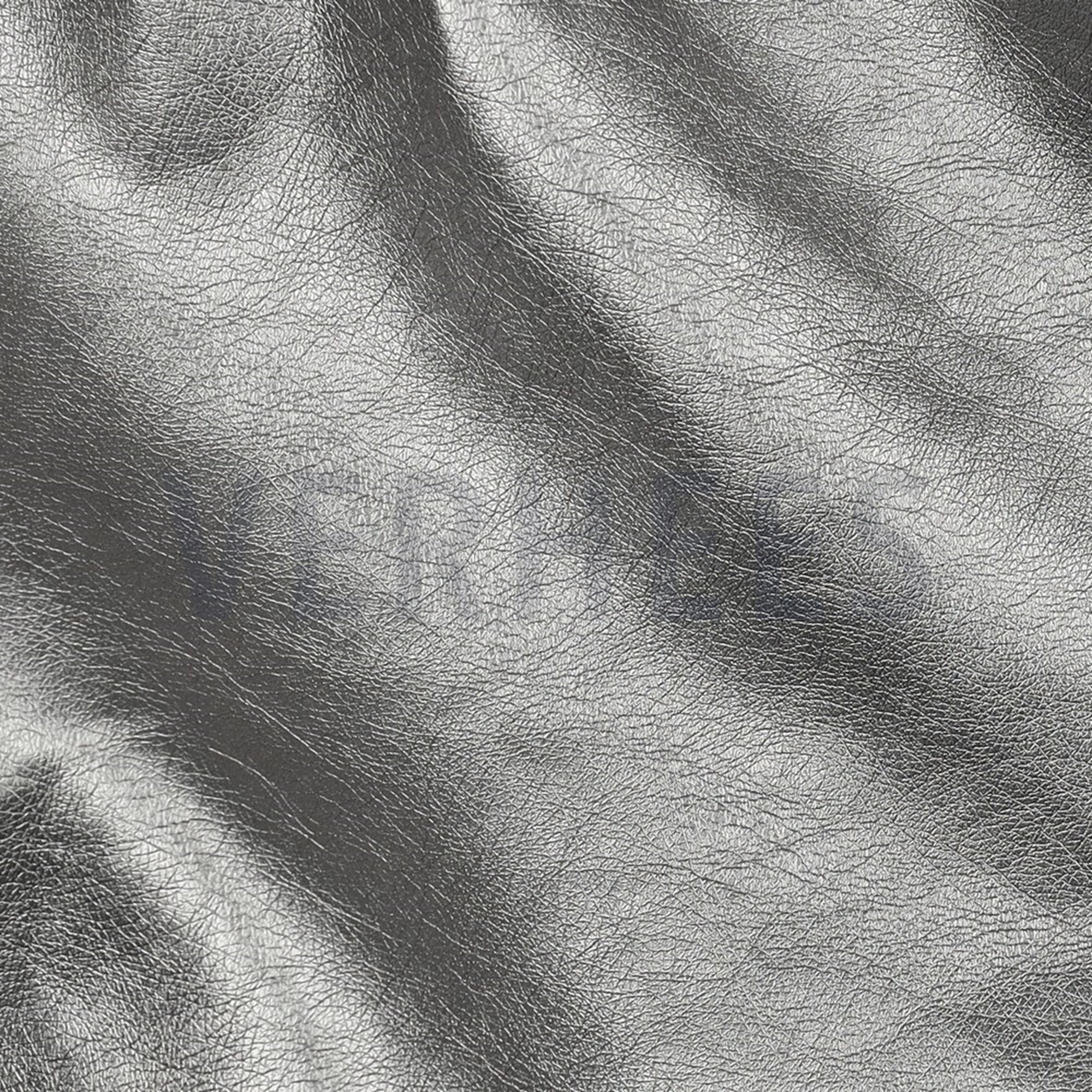 FAUX LEATHER SILVER METALLIC (high resolution) #2