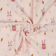 STRETCH TOWELING BUNNIES LIGHT ROSE (thumbnail) #2
