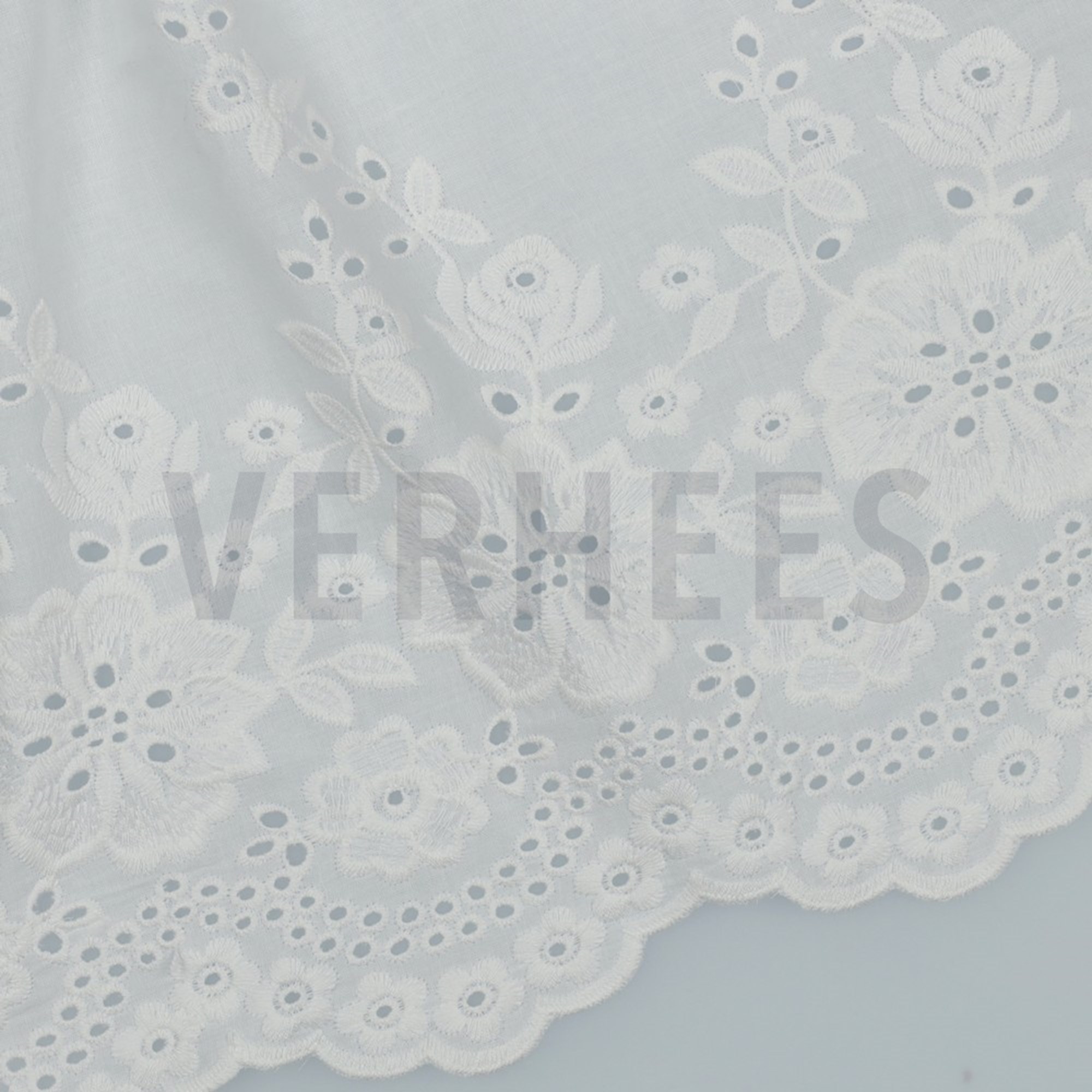 COTTON EMBROIDERY BORDER 1-SIDE WHITE (high resolution) #2