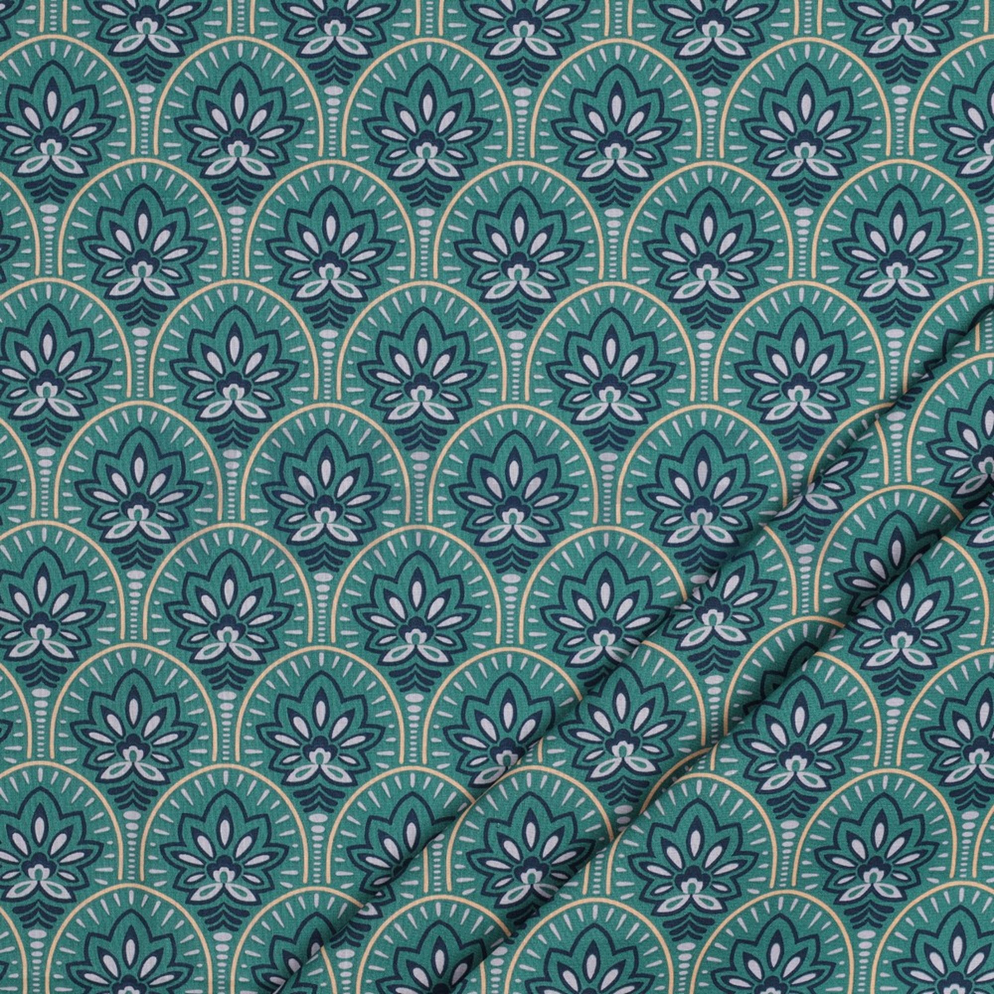 COATED COTTON ABSTRACT TEAL (high resolution) #2
