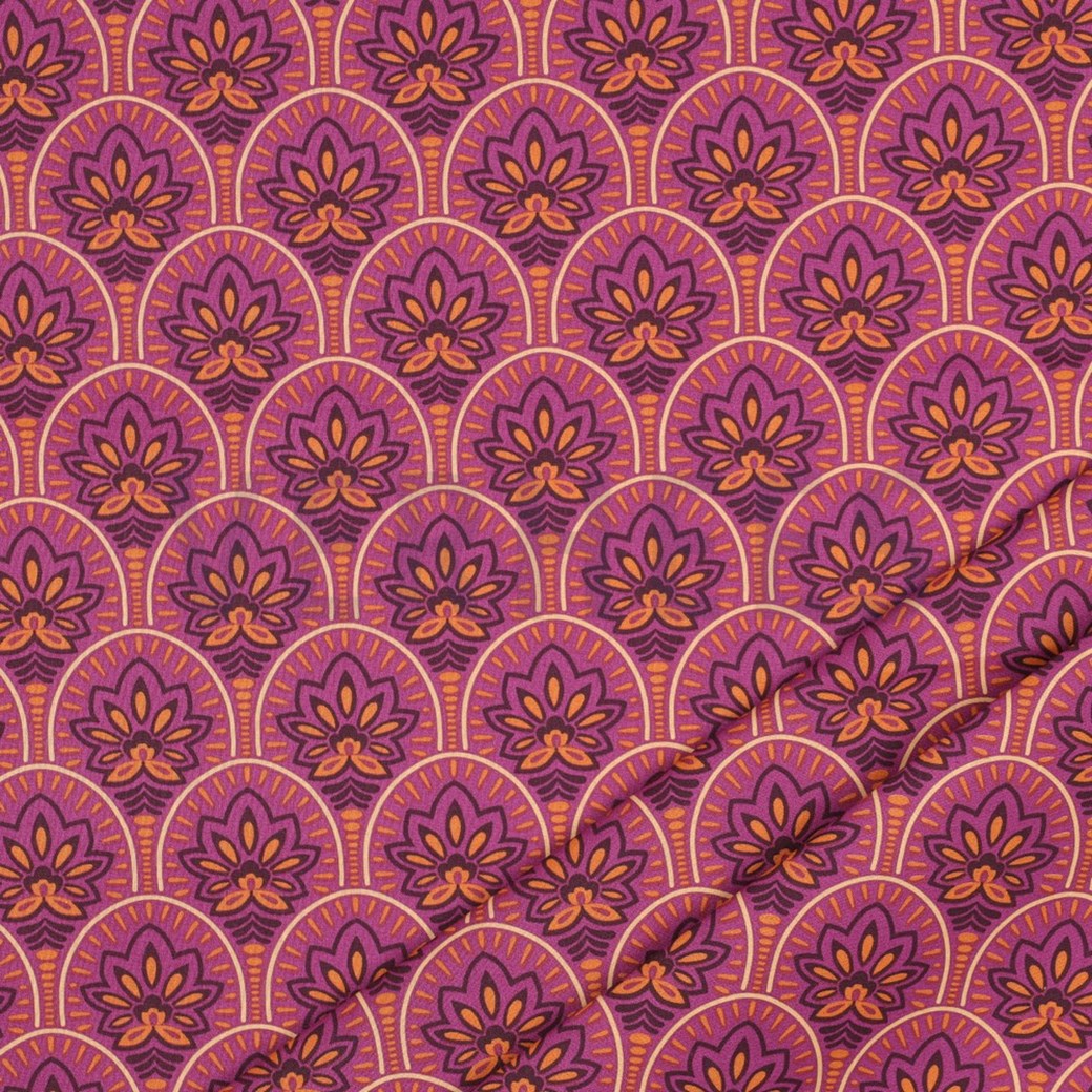 COATED COTTON ABSTRACT PINK #2